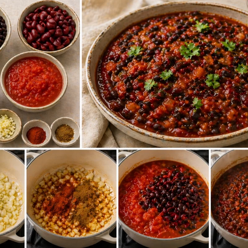 Black bean chili Чили с черен боб