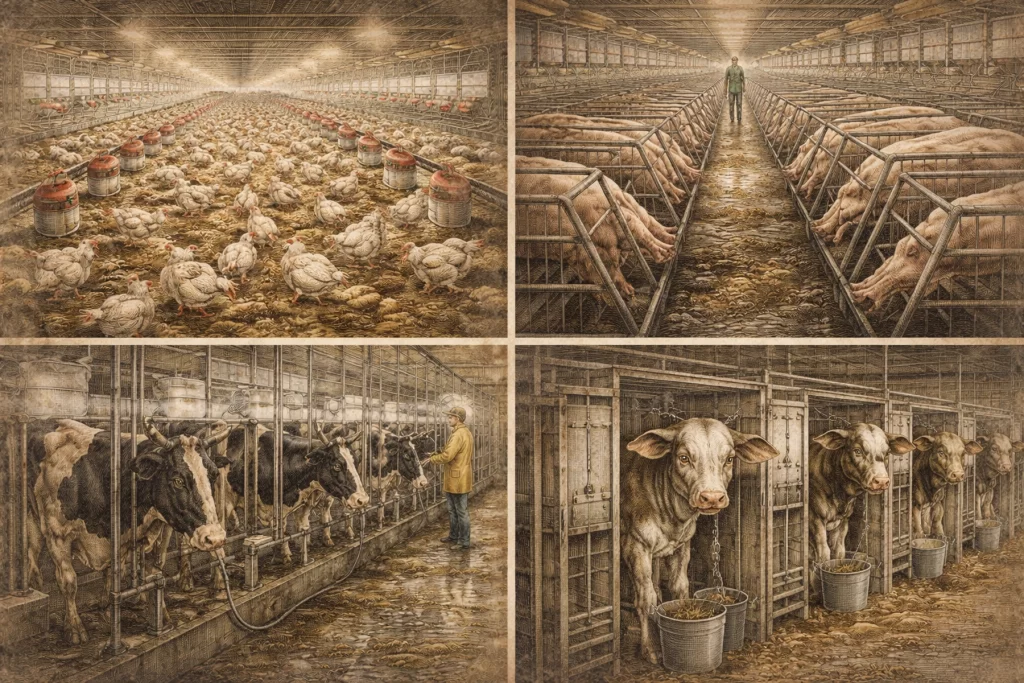 Живот в индустриални ферми Life on Factory Farms