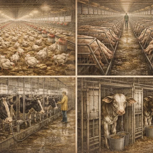 Живот в индустриални ферми Life on Factory Farms