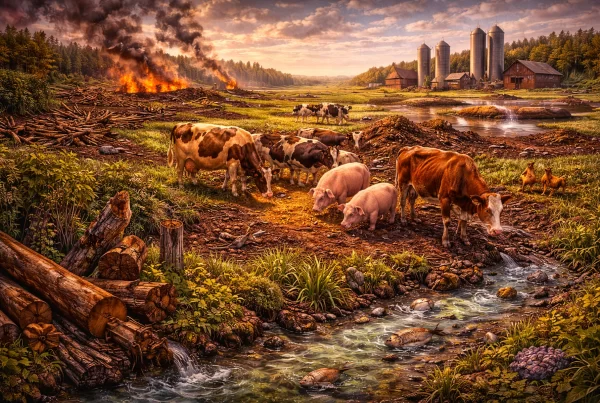 Ефект на животновъдството върху земята и биоразнообразието Effect of livestock farming on land and biodiversity - how the production of the food we eat affects nature.