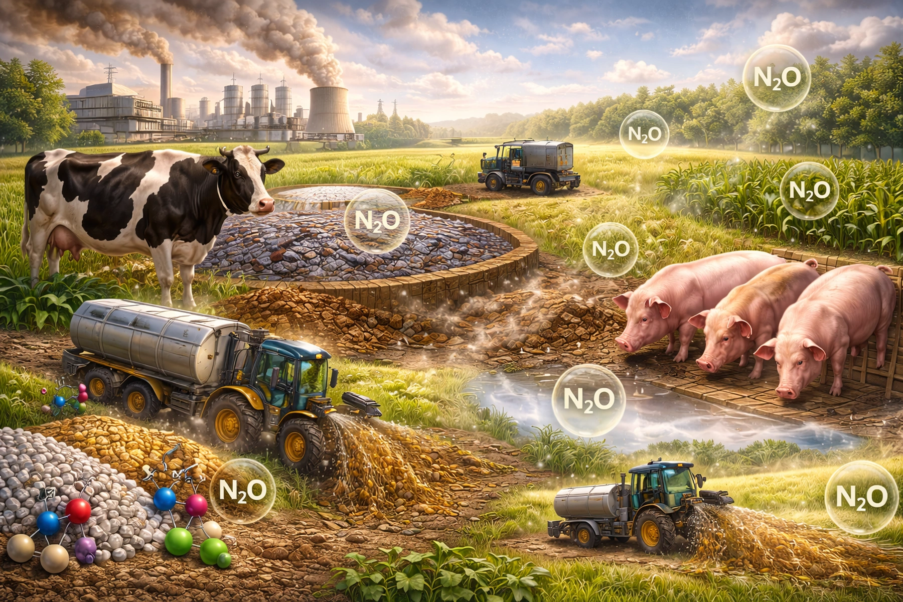 Ефект на животновъдството върху азотните емисии Effect of livestock farming on nitrogen emissions