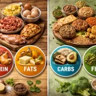Сравнение на макронутриентите при заместителите на месо и месото Macronutrient comparison of meat substitutes and meat