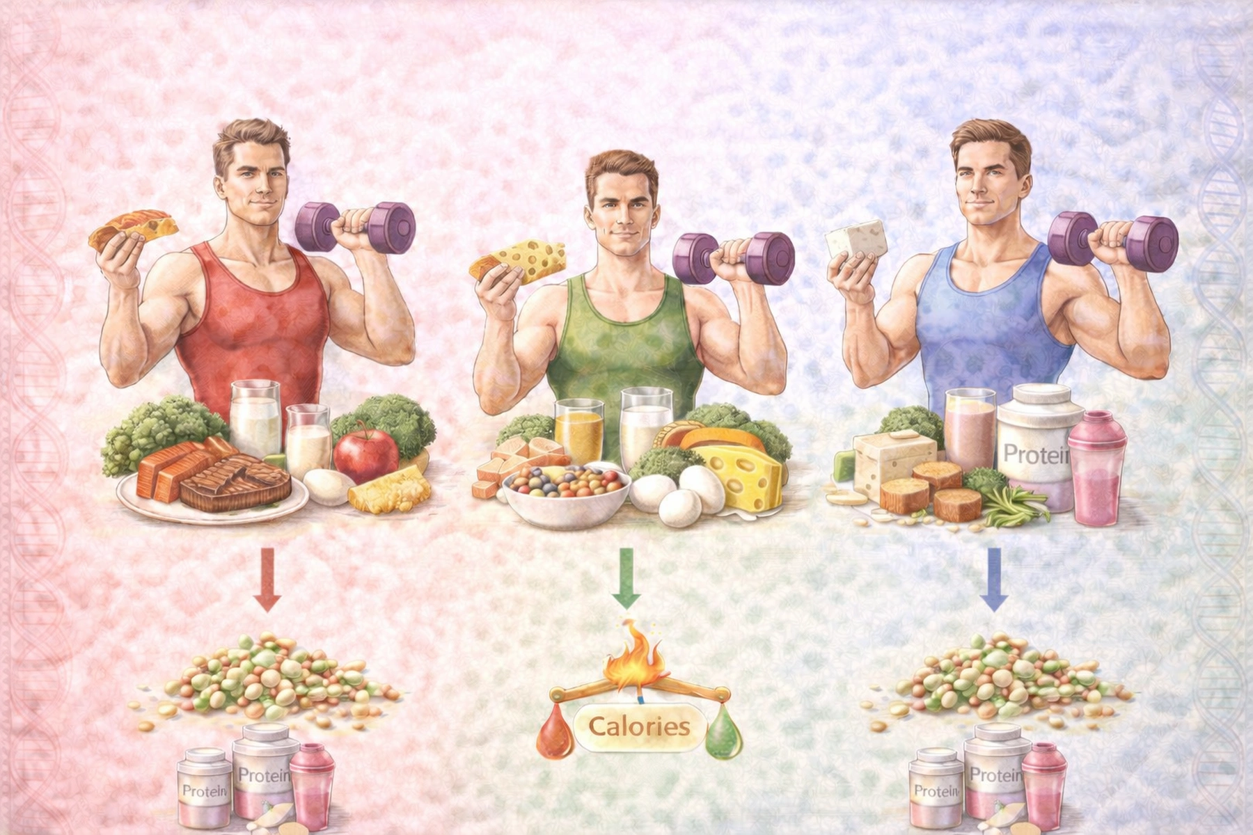 хранене при силови тренировки при мъжете Nutrition comparison for strength training in men