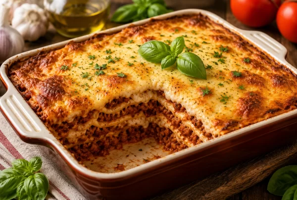 Лазаня с растителна кайма Lasagna with Plant-Based Mince