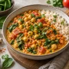 Кремообразно къри с нахут, червена леща и кокосово мляко