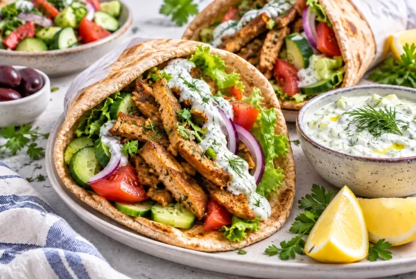 Сейтан гиро Seitan gyro with tzatziki
